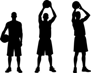 Basketball Action Silhouettes