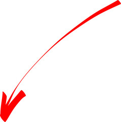 Fine Line Red Arrow Sketch