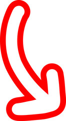 Red Pencil Outline Arrow Icons
