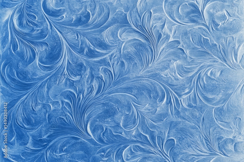 Poster artistic blue swirls create an elegant texture resembling abstract waves on a smooth surface