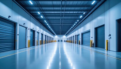Automated Dock Facility with Packing Stations and Ambient Lighting