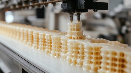 Industrial production of candle wax products in a manufacturing facility