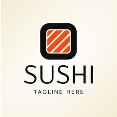 Sushi Roll Logo For Japanese Restaurant