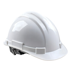 Fototapeta premium Side view of white construction helmet