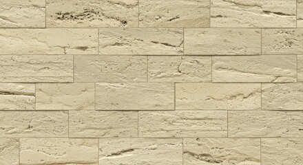 Seamless texture of weathered limestone blocks in soft beige and pale gray tones