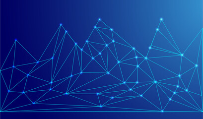 Low Poly Background on Dark Blue Gradient &ndash; Modern, Geometric, and Minimalist Abstract Design for Digital Art, 3D Modeling, Wallpapers, and Futuristic Graphics	