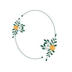 Frame name flower floral for infitation