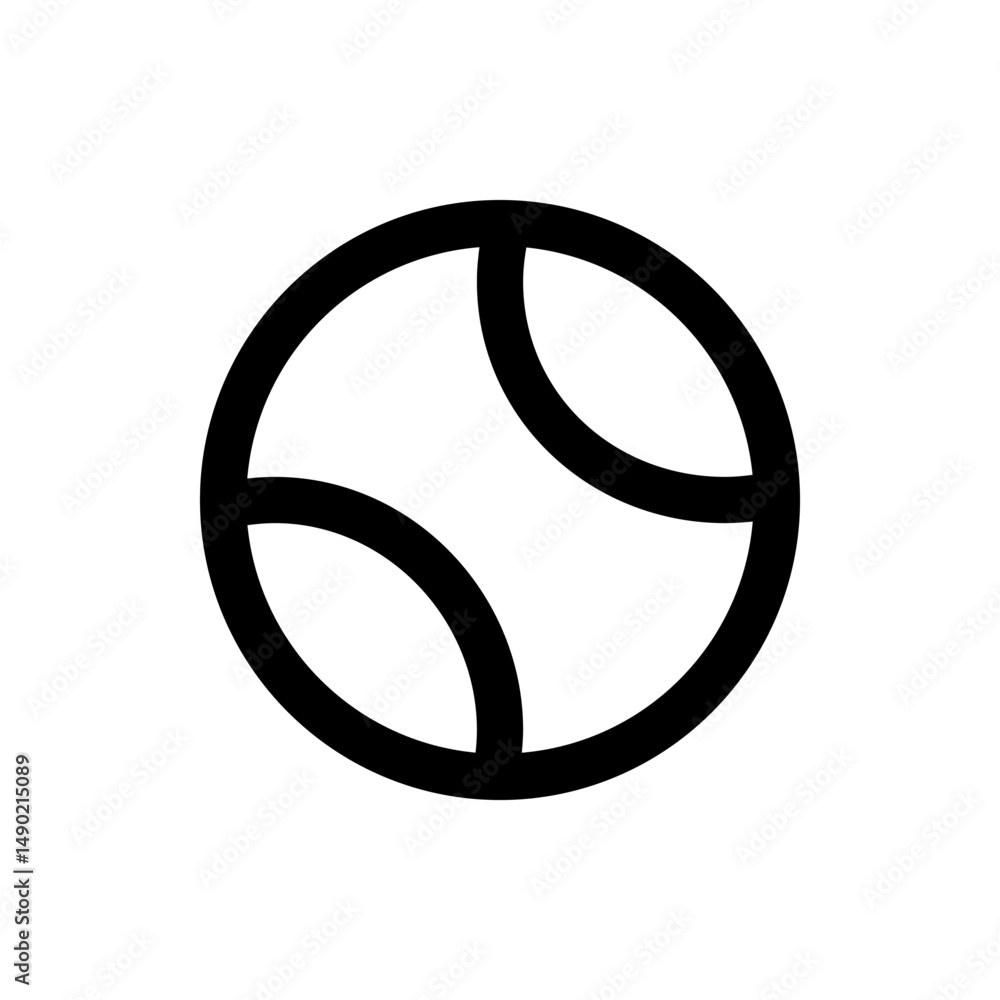 Aufkleber a simple black and white graphic of a circular shape with curved lines inside it on a white backgrou