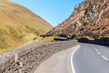 A view up the Talyllyn Pass in Snowdonia Wales in springtime