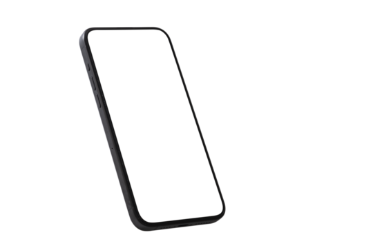 Mockup smart phone isolated Transparent  screen and PNG High quality Image for Infographic Business web site design app