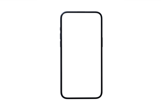 Mockup smart phone isolated Transparent  screen and PNG High quality Image for Infographic Business web site design app
