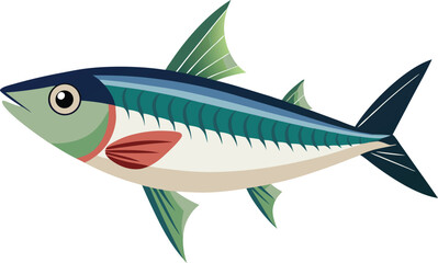Colorful Fish vector illustration in white background 