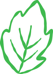 Neon Colored Bold Ink Leafs