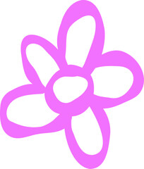 Vibrant Bold Ink Flower Leafs