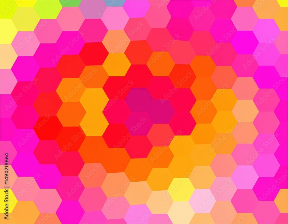 Poster colorful abstract hexagon pattern background