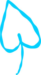 Vibrant Neon Floral Leafs Drawing