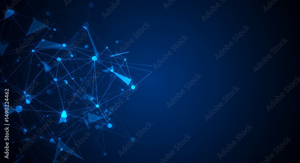 Aufkleber abstract network connection digital technology global communication data visualization