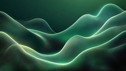 Obraz premium Abstract modern green gradient curve shapes background. Elegant simple dynamic curve shape texture creative design with lines decoration. Suit for poster, brochure, presentation, website