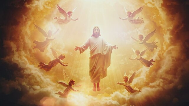 Happy Ascension of Jesus Christ for greeting background
