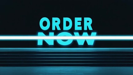 Order Now – slides up from below with bold underline animation 