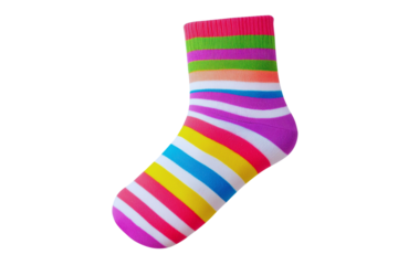 Colorful Striped Children's Socks A vibrant and cheerful anklet sock perfect for kids