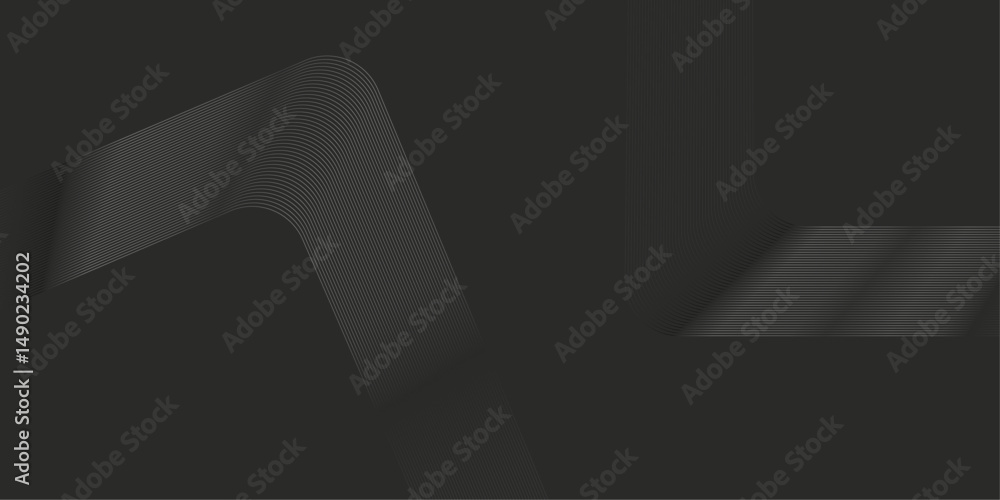 Poster vector abstract wavy and curve line art flowing dynamic grey isolated on background in concept luxur