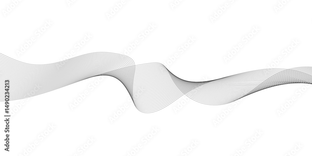 Poster abstract wave elements. seamless wave pattern. wavy curve line art striped graphic template. wavy ho