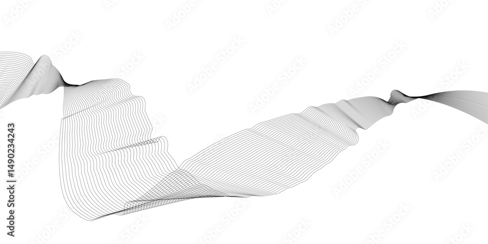 Poster abstract wave elements. seamless wave pattern. wavy curve line art striped graphic template. wavy ho