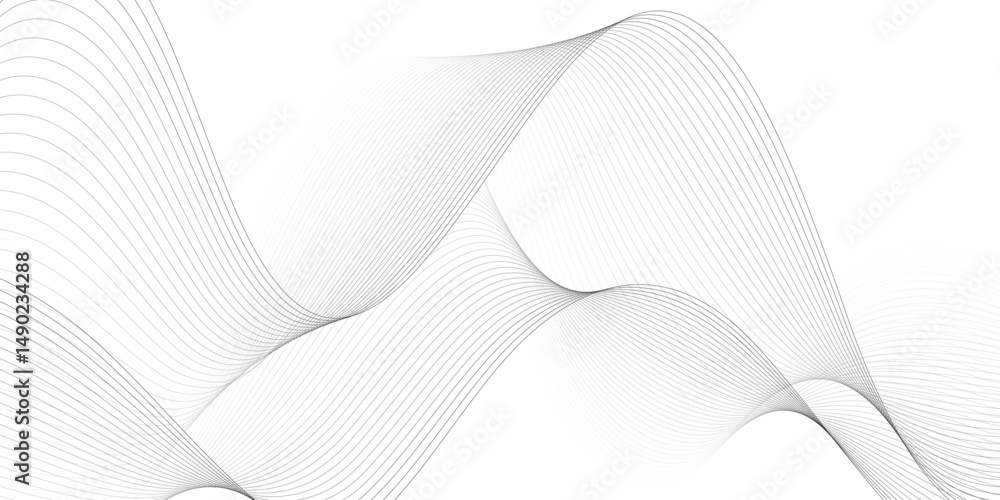 Poster vector abstract wavy and curve line art flowing dynamic grey isolated on background in concept luxur