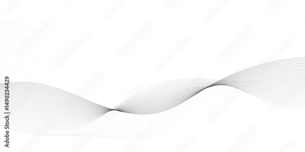 Poster abstract background with wave and curve line. curve wave seamless pattern. thin line wavy abstract v