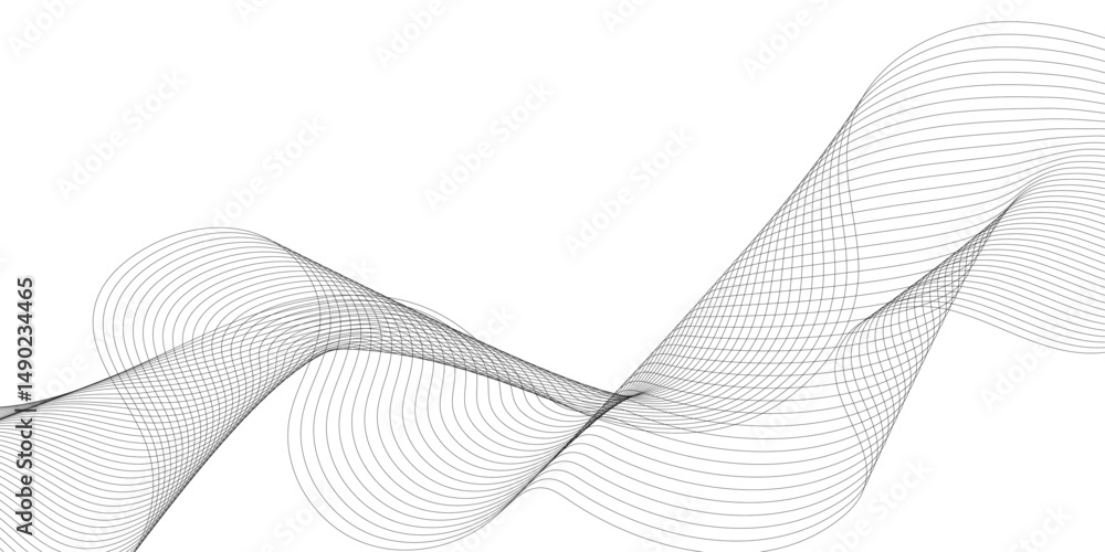 Poster abstract background with wave and curve line. curve wave seamless pattern. thin line wavy abstract v