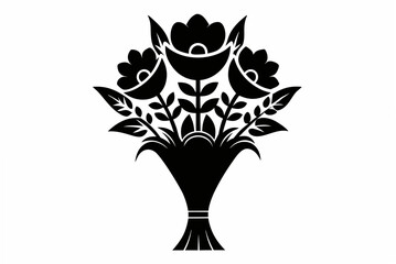 a bouquet  silhouette vector illustration