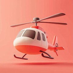 Colorful cartoon helicopter design on a vibrant background.