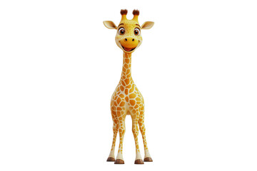 Obraz premium Adorable Cartoon Giraffe Illustration Perfect for Children's Books and Designs