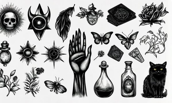 Mystical Tattoo Design Collection