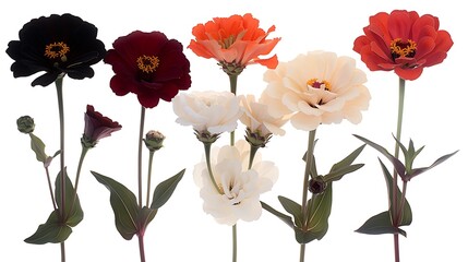 Abstract modern floral with bold colors high resolution wallpaper