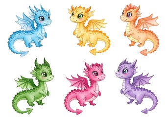Obraz premium Rainbow Dragonlings
