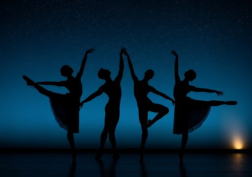 Midnight Ballet Silhouettes