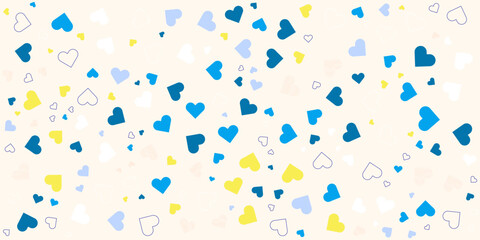 Light Blue, Red vector background with Shining hearts. Decorative shining illustration with hearts on abstract template. Pattern for valentine's ad, booklets.