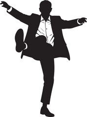 silhouette of a man dancing