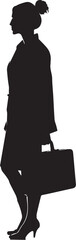 silhouette of a business woman