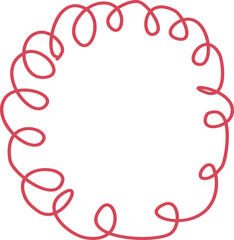 Line round doodle, decoration