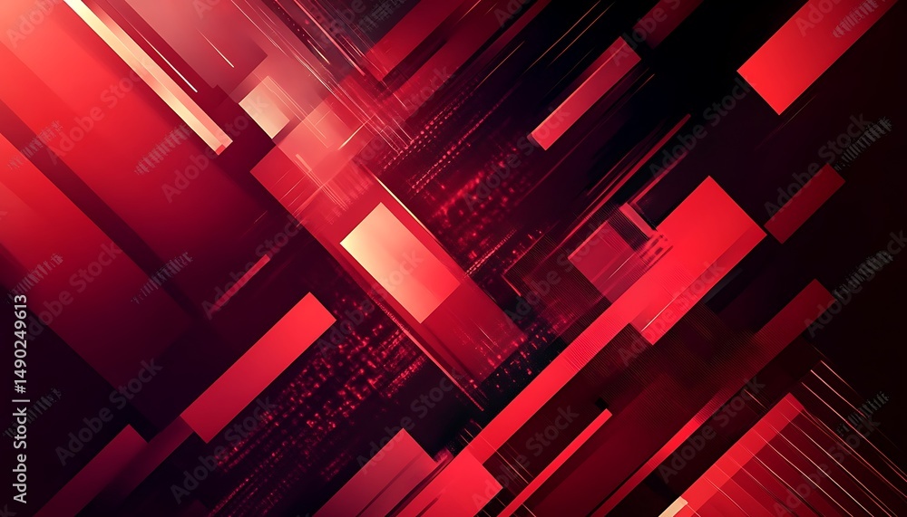 Poster abstract red geometric composition, speed technology futuristic design background. speed dynamic bac