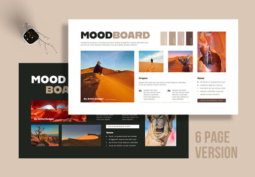 Minimal Moodboard Design with Artistic Branding Focus