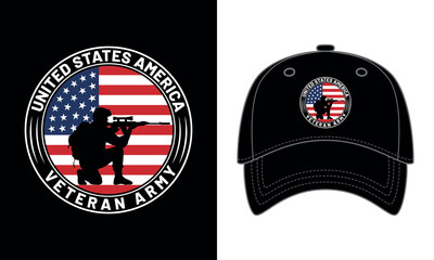 USA veteran headwear design