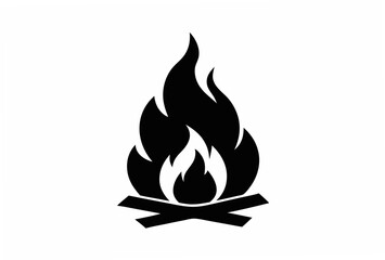 bonfire  silhouette vector