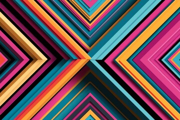 abstract geometric pattern with colorful diagonal lines and arrow shapes