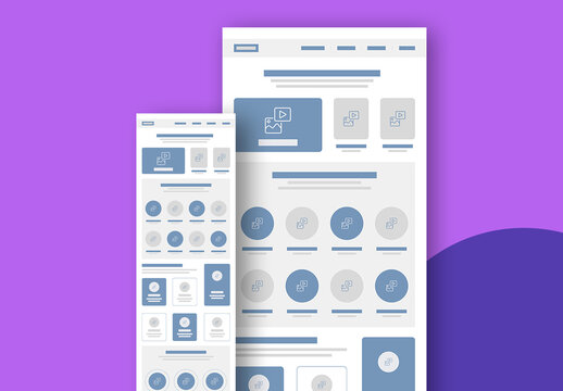 Creative Website Wireframe Template Layout