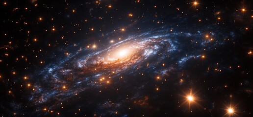 Obraz premium Spiral galaxy in deep space