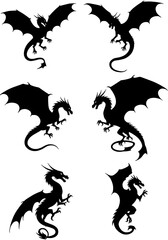 Silhouette Dragons: A Flight of Fantasy